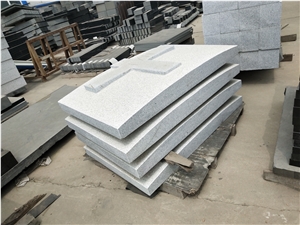 Sesame White Granite Tombstone G603 Cross Mounment