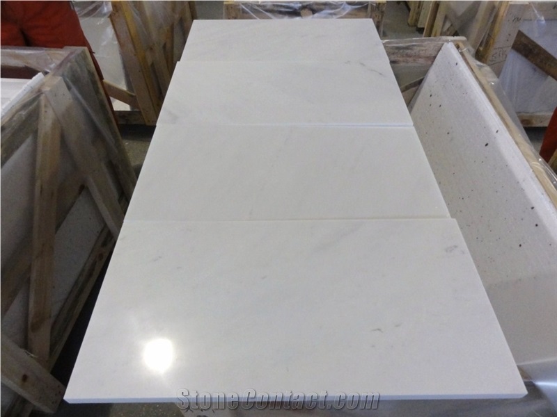 Ariston White Marble Slabs, White Marble Tiles