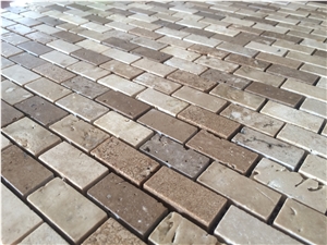 Mexican Tumbled Mosaics Durango Noce Travertine