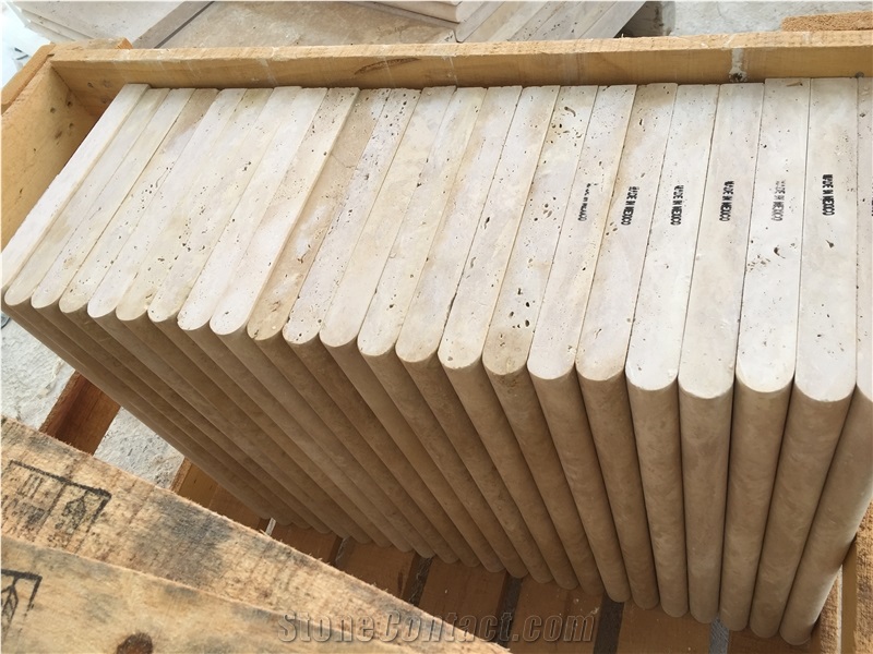Travertine Noce Durango Bullnosed Pool Coping Pavers