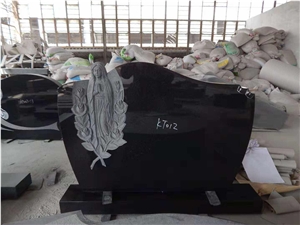 Absolute Black Granite Grave Monument Head