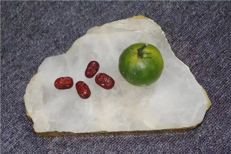 Agate Gemstone Plate Surface Table Plate Angle Edg