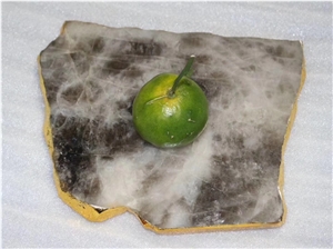 Agate Gemstone Plate Surface Table Plate Angle Edg