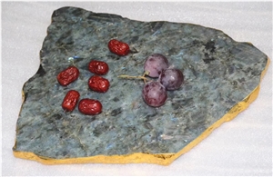 Agate Gemstone Plate Surface Table Plate Angle Edg