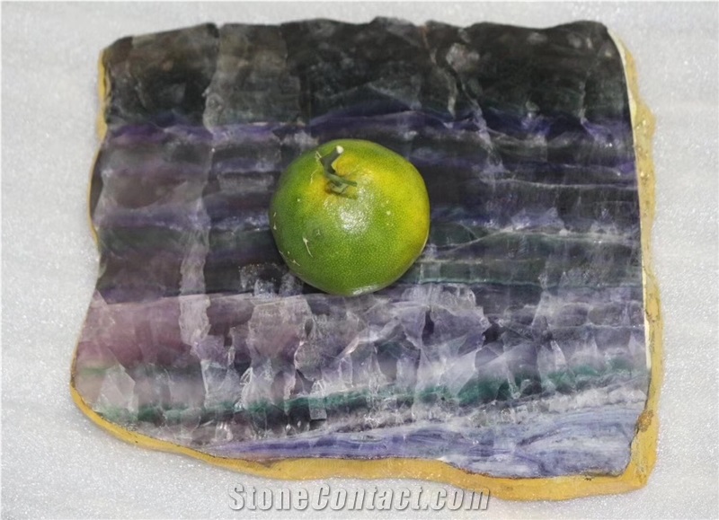 Agate Gemstone Plate Surface Table Plate Angle Edg