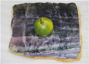 Agate Gemstone Plate Surface Table Plate Angle Edg
