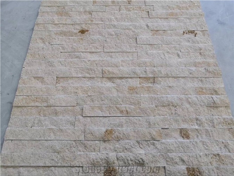 Beige Limestone Yellow Cladding Panel Ledge Cultur