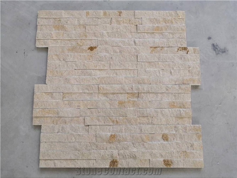 Beige Limestone Yellow Cladding Panel Ledge Cultur