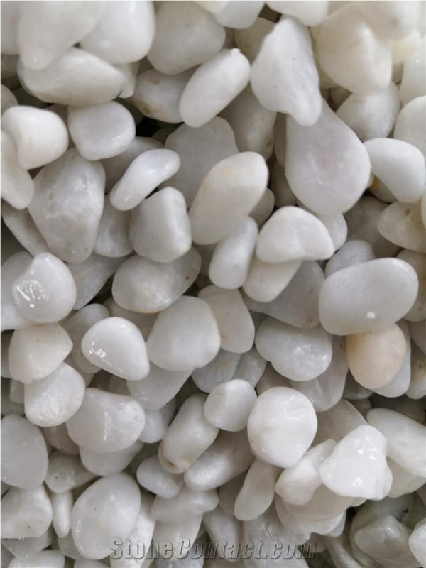 Snow White Crush Pebble Stone Crushed White Pebble