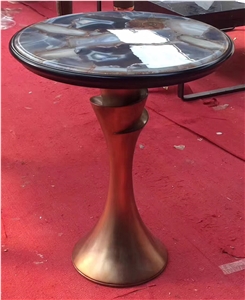Translucent Brown Semi Precious Table Top Translucent Brown Semi Precious Table Top