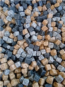 Tumbled Sunset Gold Granite Cobble Paver Light Gre