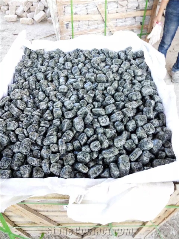 Tumbled Sunset Gold Granite Cobble Paver Light Gre