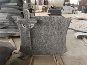 China New Viscont White Granite Cross Tombstones