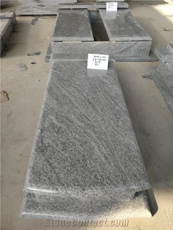 China New Viscont White Granite Cross Tombstones