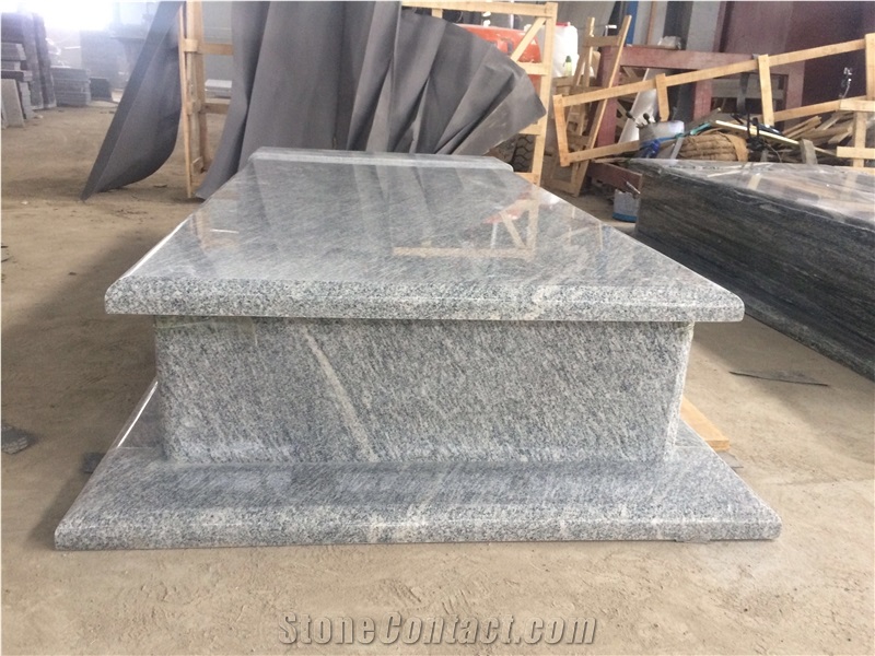 China New Viscont White Granite Cross Tombstones