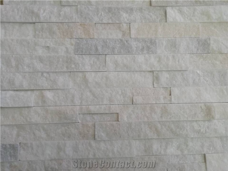 Pure White Quartzite Cultured Stone Veneer Filedstone