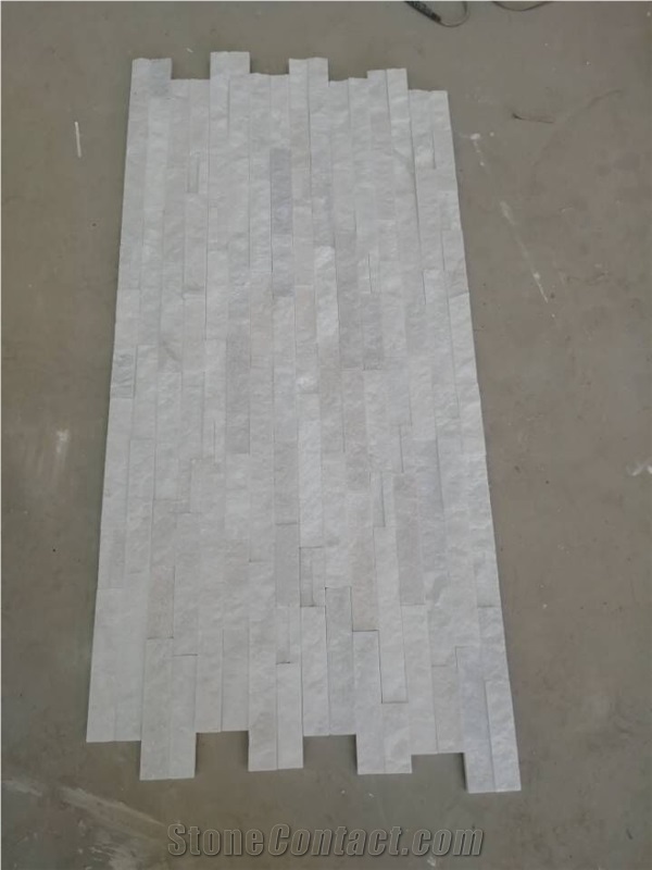Pure White Quartzite Cultured Stone Veneer Filedstone
