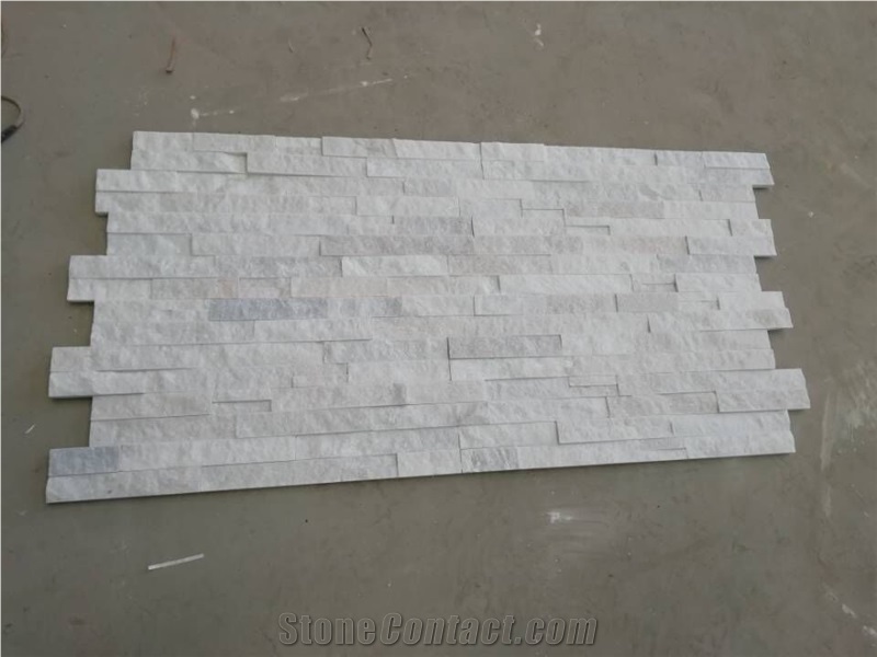 Pure White Quartzite Cultured Stone Veneer Filedstone