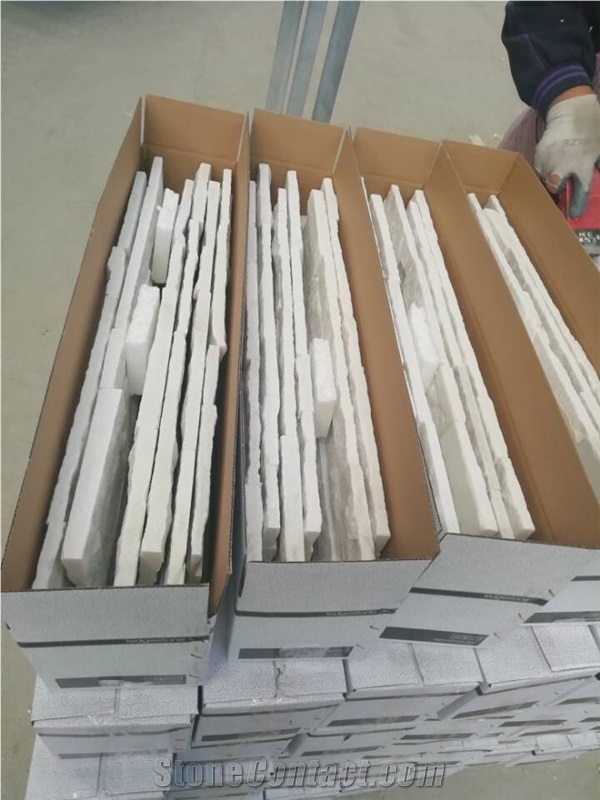 Pure White Quartzite Cultured Stone Veneer Filedstone