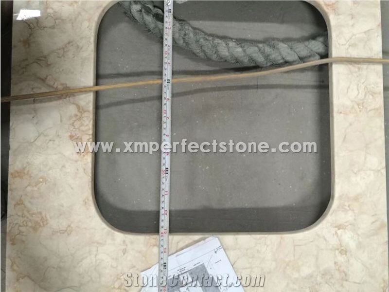 Beige Marble Kitchen Counter Top Project Tops