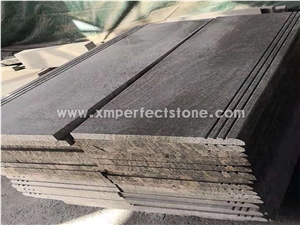 Gold Granite Steps Stair with Anti Slip Polished