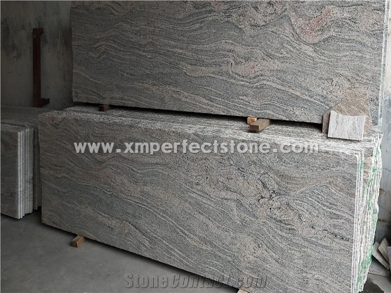 Gold Granite Steps Stair with Anti Slip Polished