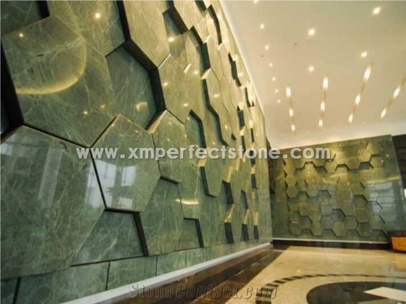 Indian Dark Green Marble for Walling Design