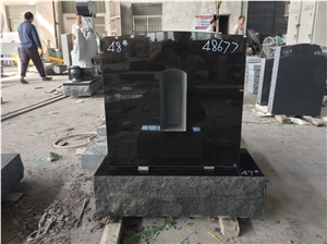 Black Monument with Rounded Niche