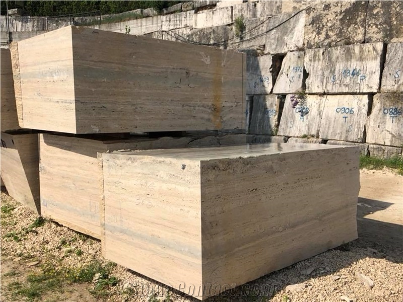 Travertino Striato Silver Blocks