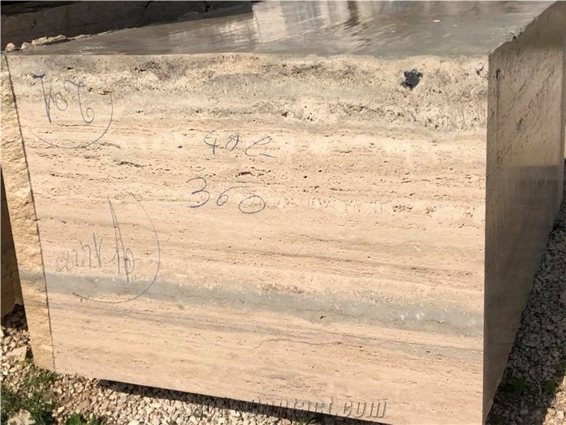 Travertino Striato Silver Blocks