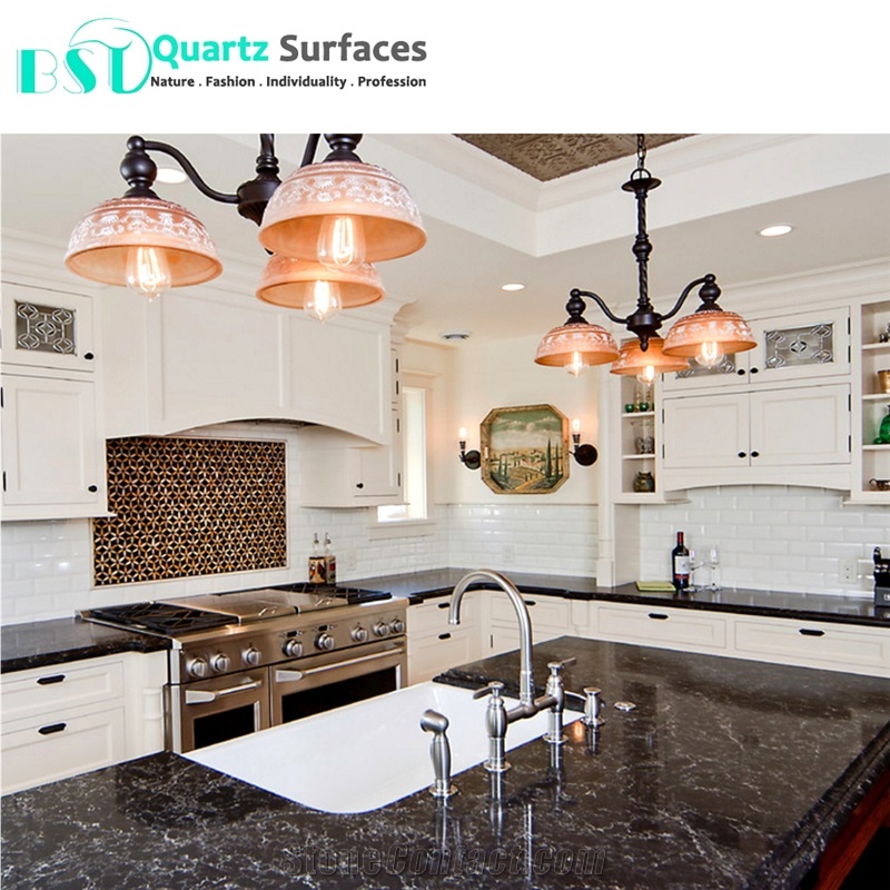 Black Carrara Artificial Engineered Stone