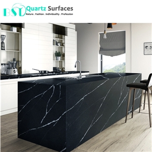 Black Marquina Artificial Quartz Stone Slabs