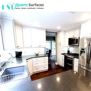 Brown-Based Quartz Stone Dining Table Top