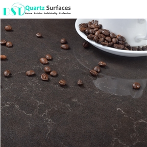 Brown-Based Quartz Stone Dining Table Top