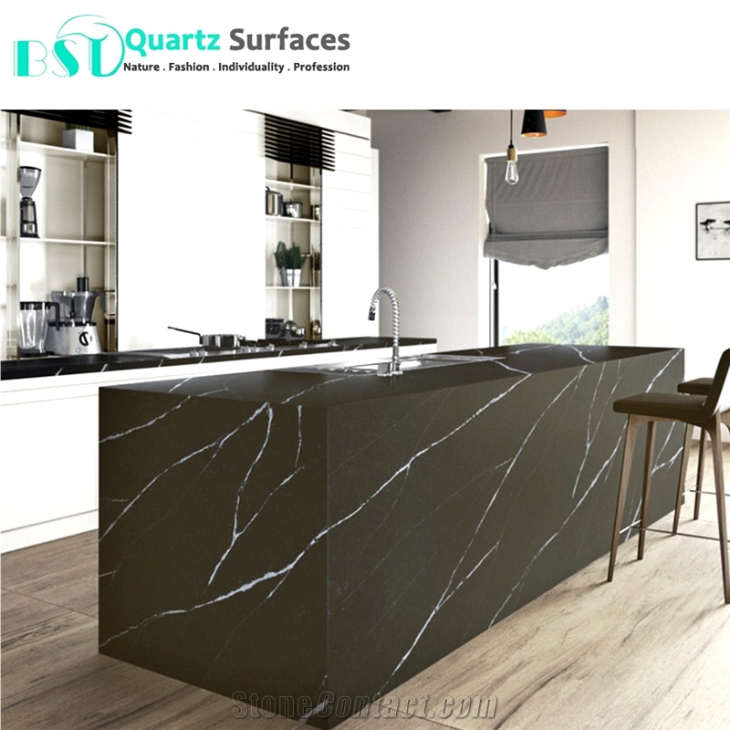 Coffee Brown Quartz Stone Dining Table Top