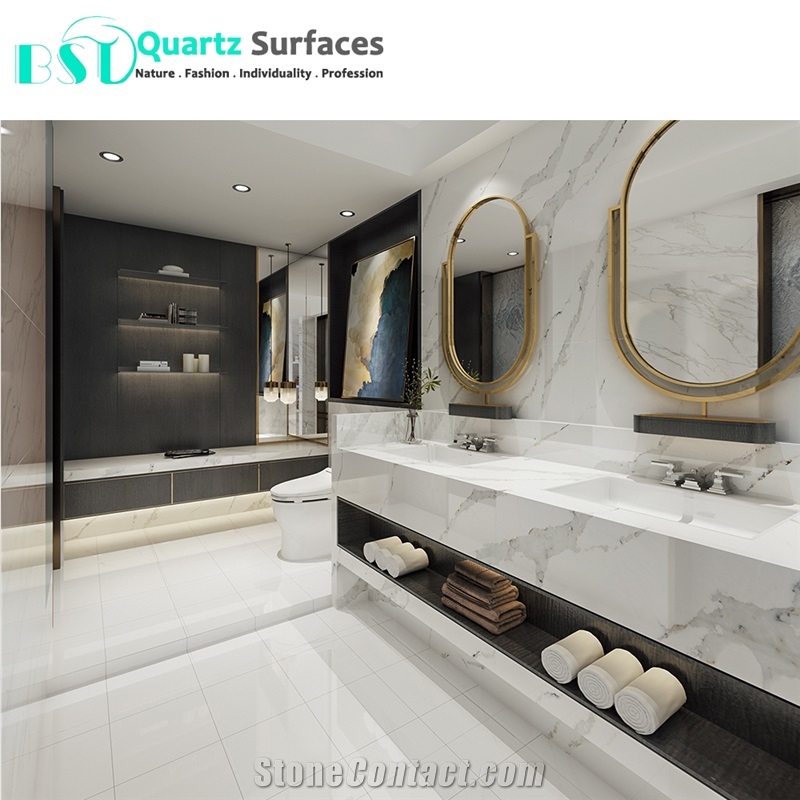 Marble Imitation Quartz Stone Counter Top