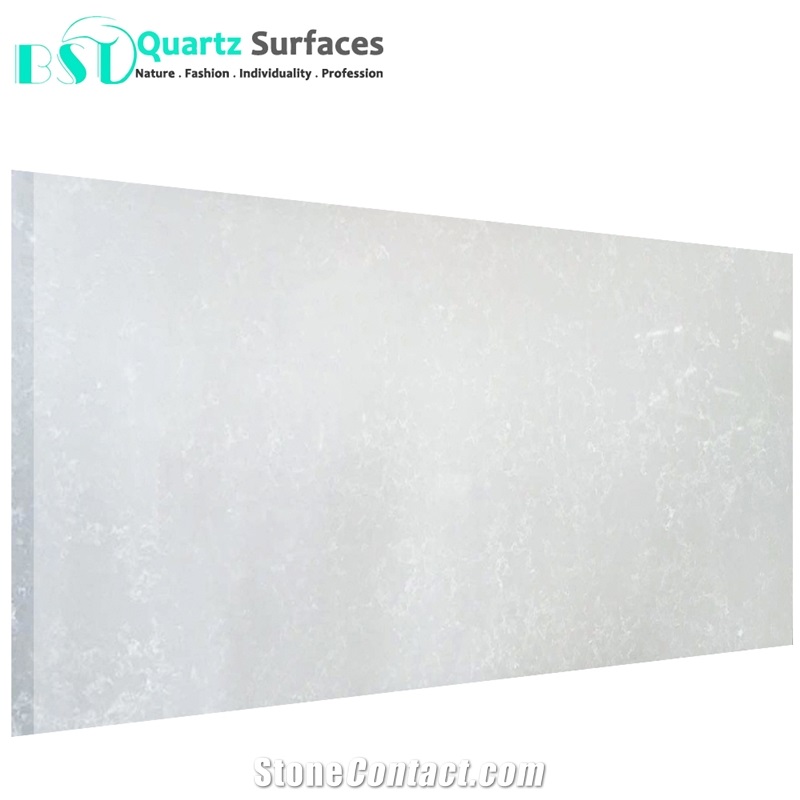 White Mist Artificial Quartz Kitchen Countertop