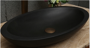 Black Natural Stone Bathroom Sink for Sale