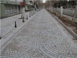 Bergama Grey Granite Landscaping Stones, Roadside Stone, Kerbstone