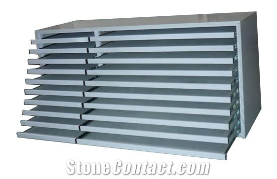 Marble and Granite Stone Drawer Display Cabinet