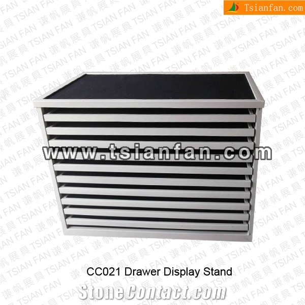 Marble and Granite Stone Drawer Display Cabinet