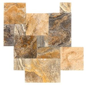Da Vinci Travertine Exterior Pattern Pavers