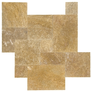 Gold Travertine Walkway Pavers