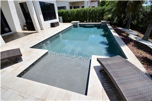 Ivory Travertine Swimming Pool Pavers