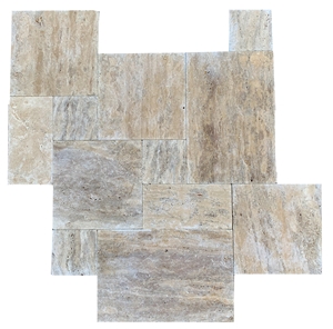 Philadelphia Travertine Opus Pattern Pavers