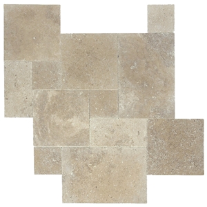 Walnut Travertine Patio Paver, Exterior Pattern