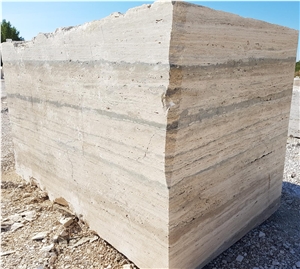 Travertino Silver Light Blocks, Italy Travertine Block