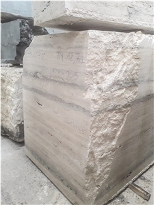 Travertino Silver Light Blocks, Italy Travertine Block