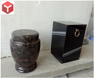 Black Granite Cremation Urns, Funeral Products