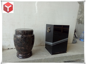 Black Granite Cremation Urns, Funeral Products